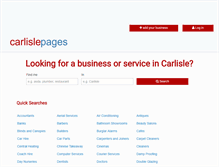 Tablet Screenshot of carlislepages.co.uk